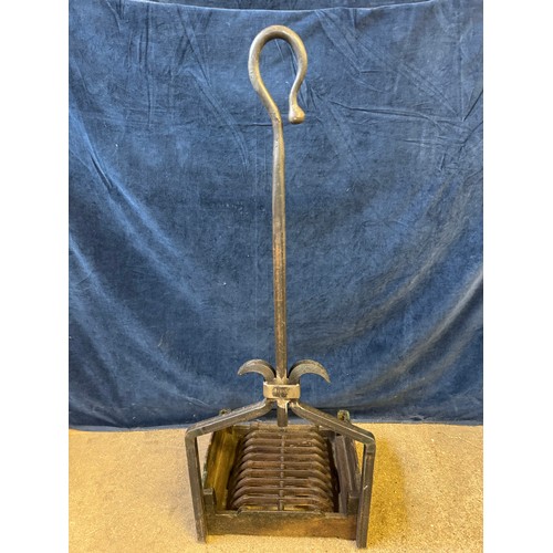 20 - An antique cast iron boot scraper with a modern back stand, named on the base 'Cooks - Norwich - Maj... 