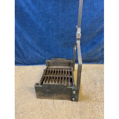 20 - An antique cast iron boot scraper with a modern back stand, named on the base 'Cooks - Norwich - Maj... 