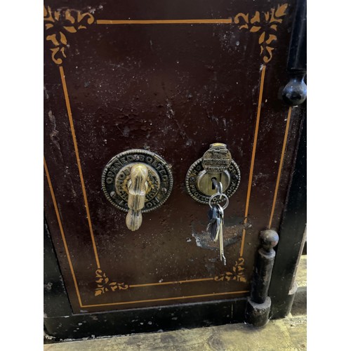 11 - A 'Progress Protectors' Hobbs & Co safe with key.