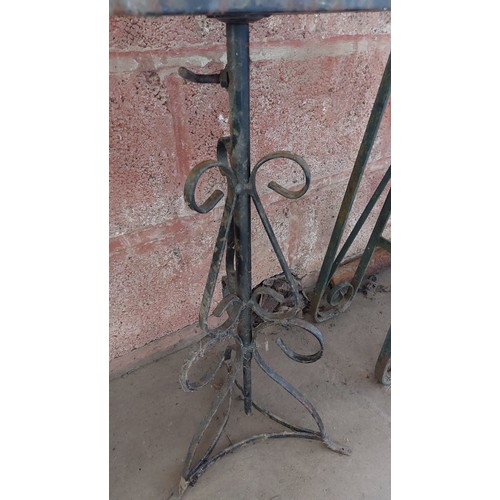 59 - ADJUSTABLE CAST IRON PLANT STAND