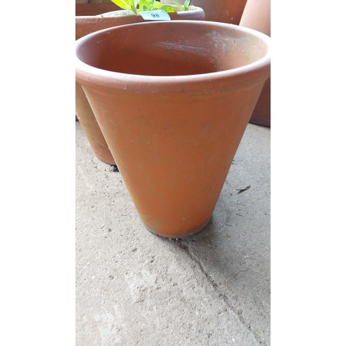 98 - 3 TERRACOTTA POTS