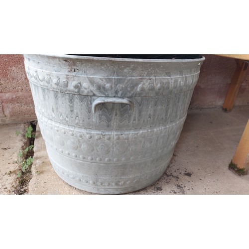 149 - PAIR OF PLASTIC TUB PLANTERS