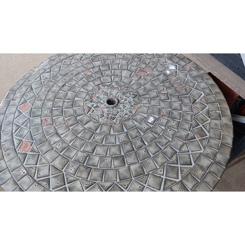 215 - MOSAIC TILED GARDEN TABLE