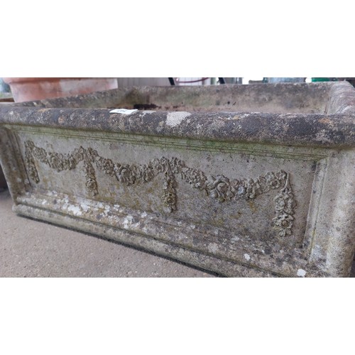 292 - LARGE RECONSTITUTED LIMESTONE GARDEN PLANTER