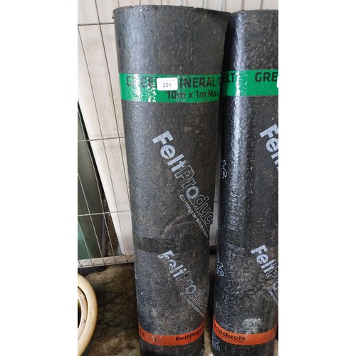 301 - ROLL OF ROOFING FELT 10m x 1m