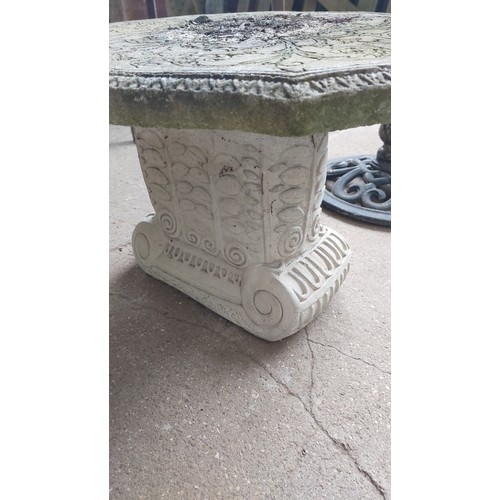 12 - CONCRETE DECORATIVE TABLE - HEIGHT 33CM, WIDTH 41CM,  LENGTH 54CM