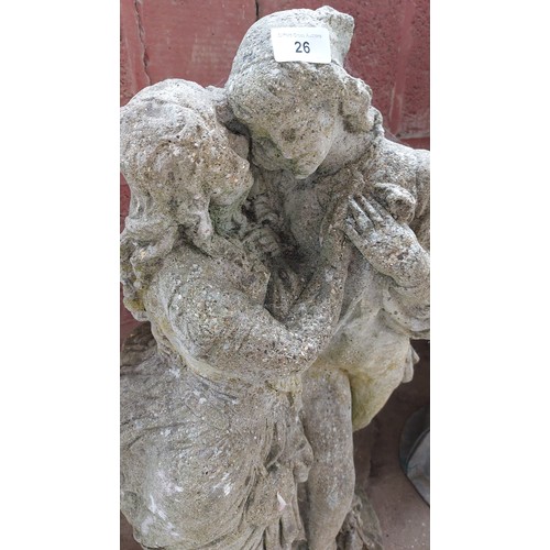 26 - CONCRETE GARDEN ORNAMENT - LOVERS GARDEN FIGURES