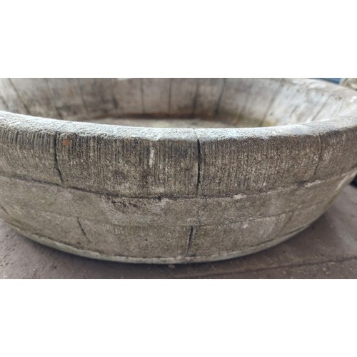 47 - CONCRETE ROUND PLANTER - WIDTH 60CM