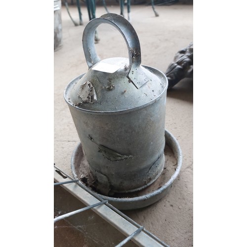 54 - 3 GALVANISED CHICKEN FEEDER