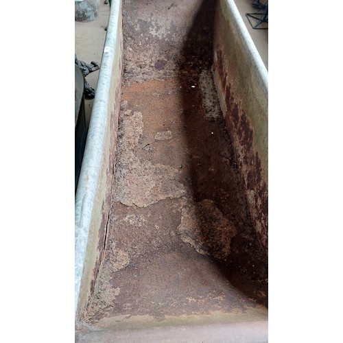 56 - LARGE GALVANISED WHEELED FEED BARROW