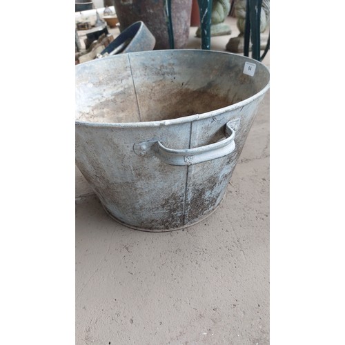 64 - GALVANISED TUB WITH HANDLES