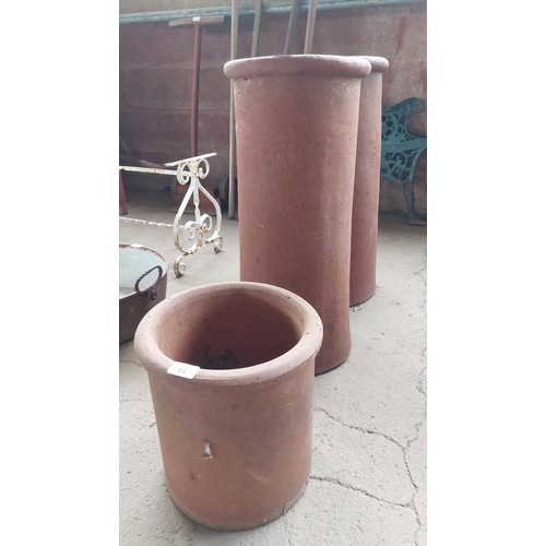 84 - 3 VARIOUS SIZED CHIMNEY POTS