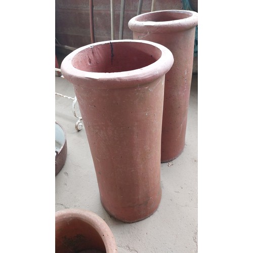 84 - 3 VARIOUS SIZED CHIMNEY POTS