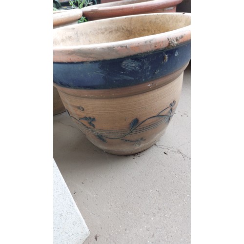 100 - 3 GLAZED  POTS