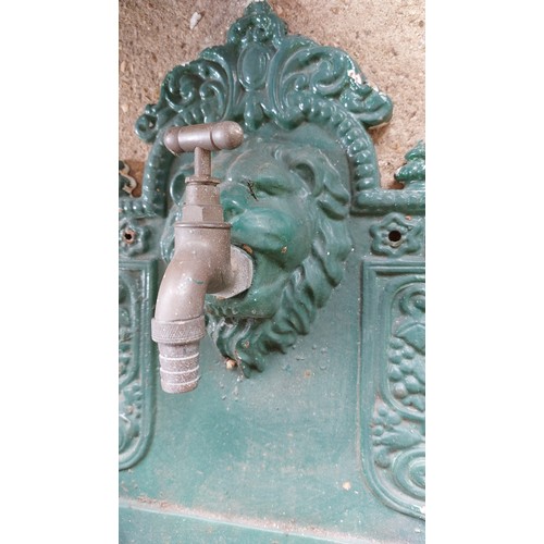 131 - CAST IRON LIONS HEAD WALL FOUNTAIN