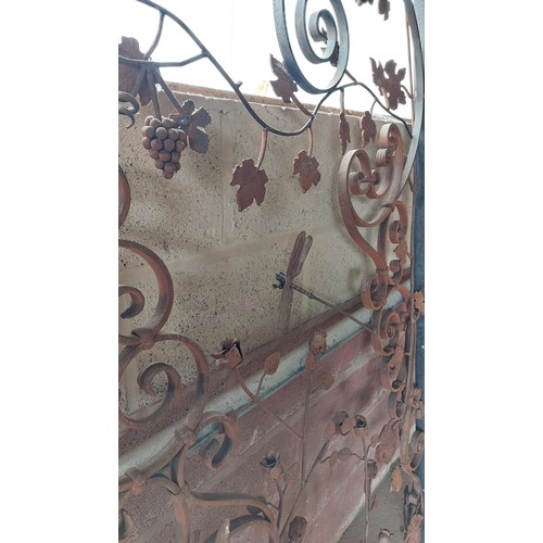 138 - ORNATE WROUGHT IRON PANEL