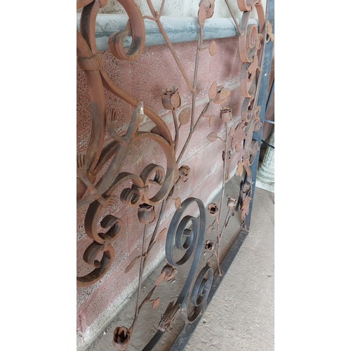 138 - ORNATE WROUGHT IRON PANEL