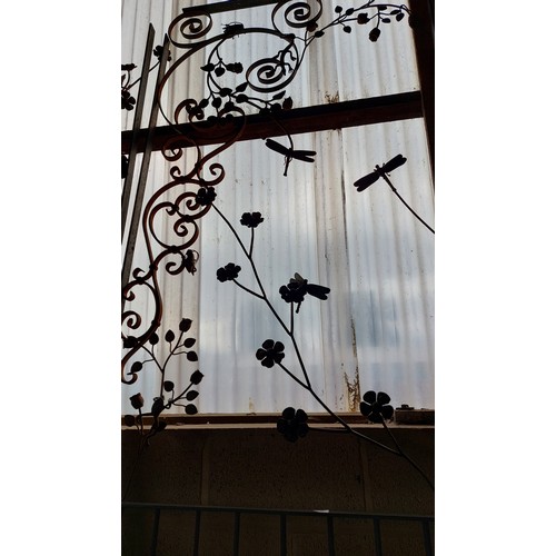 139 - ORNATE WROUGHT IRON PANEL