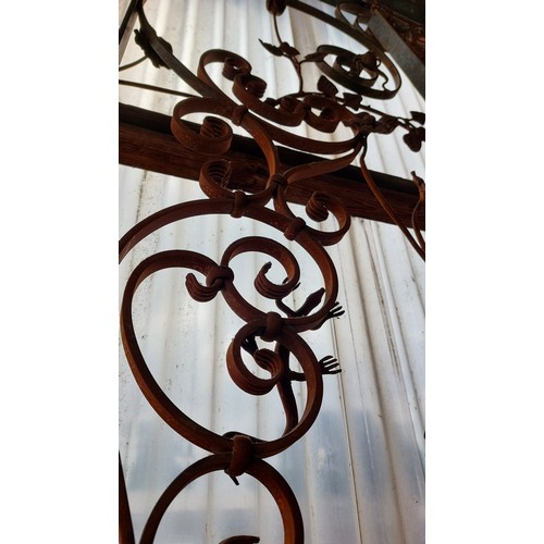 144 - ORNATE WROUGHT IRON PANEL