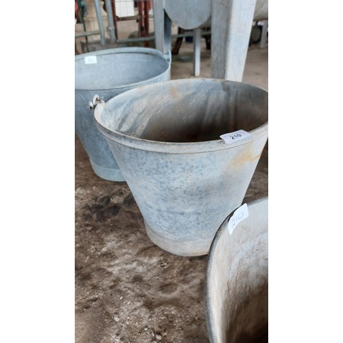 210 - 3 LARGE GALVANISED BUCKETS