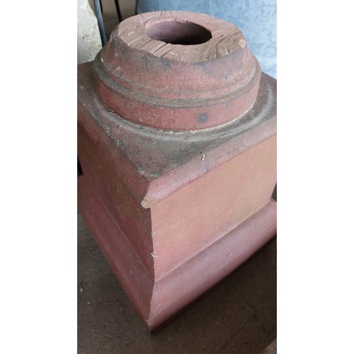 232 - A VINTAGE TERRACOTTA PEDESTAL BASE, 44CM X 43CM X 50CM, APPROXIMATELY.