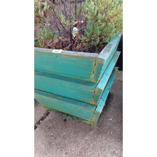 305 - WOODEN 3 TIER PLANTER - HEIGHT 45CM