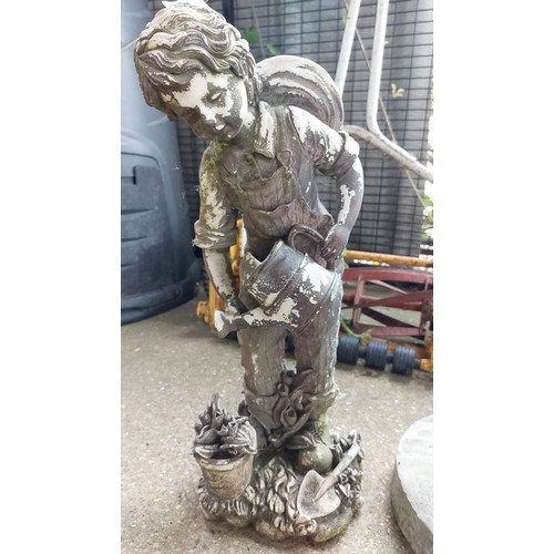 309 - PLASTIC BOY WITH WATERING CAN -  HEIGHT 50CM