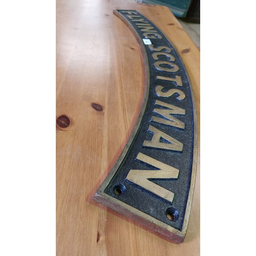 340 - CAST IRON - FLYING SCOTSMAN - TRAIN SIGN