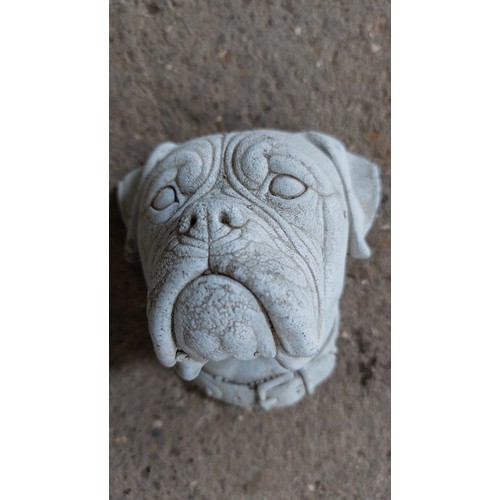 349 - 6 VARIOUS GARDEN DOG ORNAMENTS