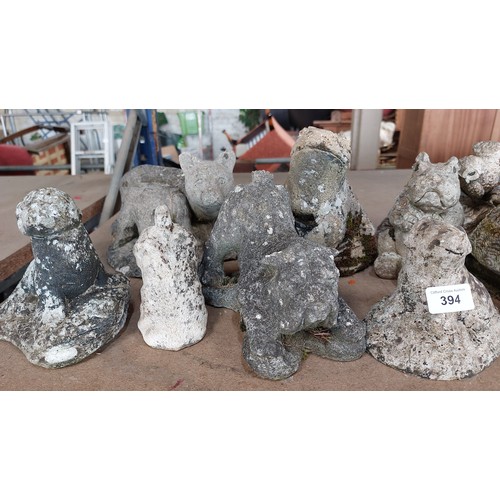 394 - QUANTITY OF CONCRETE GARDEN ORNAMENTS