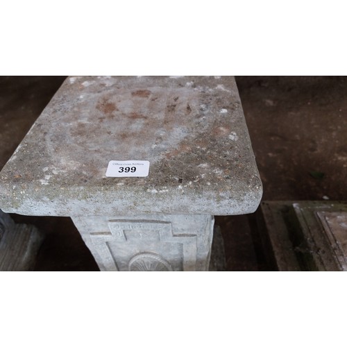 399 - CONCRETE PEDESTAL -HEIGHT 50CM