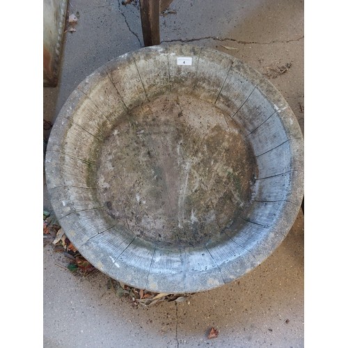 4 - CONCRETE ROUND PLANTER - WIDTH 60CM