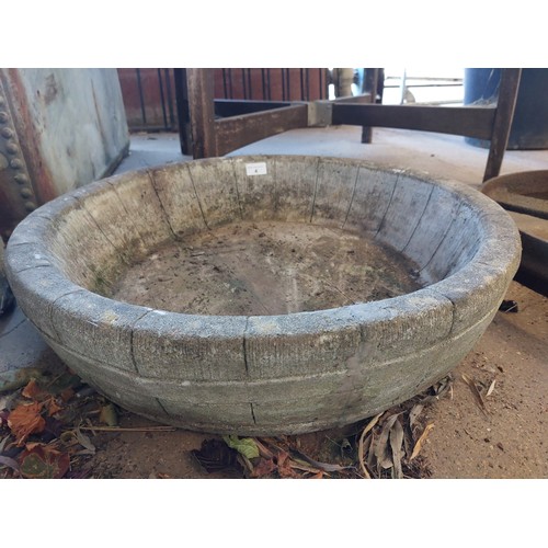 4 - CONCRETE ROUND PLANTER - WIDTH 60CM