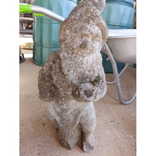 141 - CONCRETE GARDEN GNOME ORNAMENT