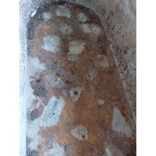 21 - WELSH GALVANISED BATH, 136CM X 51CM X 33CM HIGH, APPROXIMATELY.