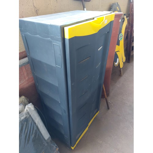 51 - PLASTIC 2 DOOR GARDEN STORAGE UNIT