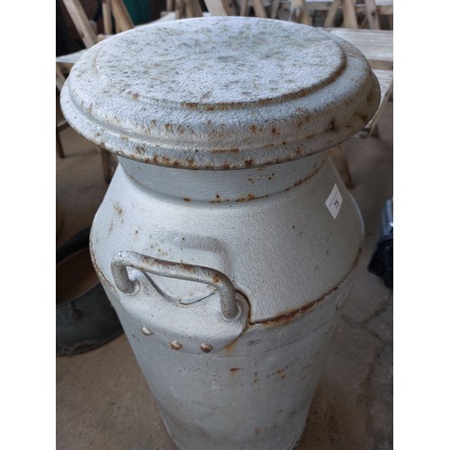 75 - VINTAGE ALLOY MILK CHURN - MARKED CWS