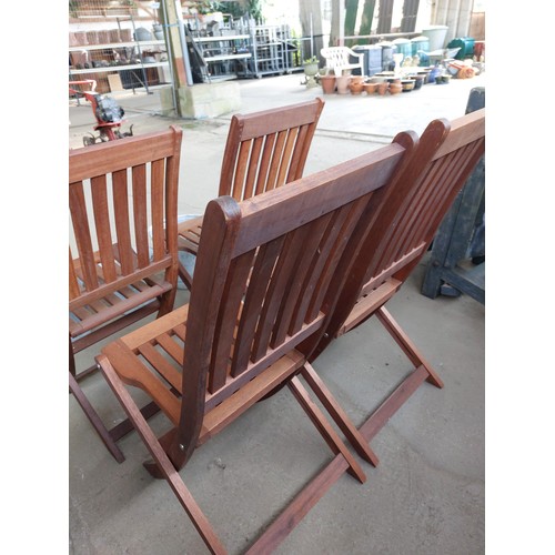 84 - 4 TEAK FOLDING GARDEN CHAIRS