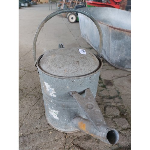 165 - A 2 GALLON GALVANISED WATERING CAN