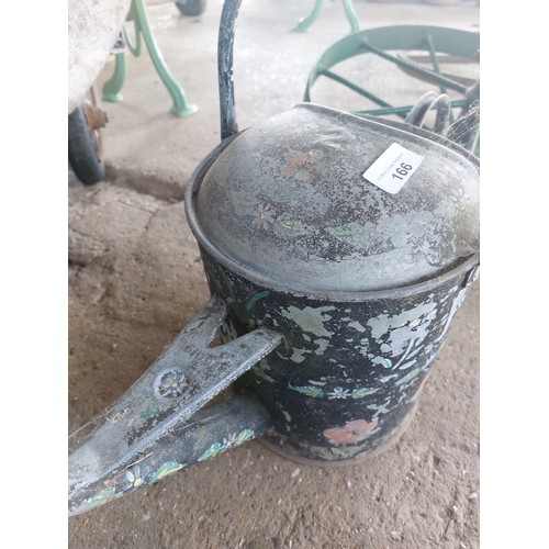 166 - A 2 GALLON GALVANISED WATERING CAN