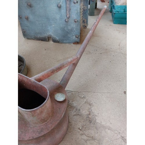 92 - VINTAGE LONG NECK METAL WATERING CAN