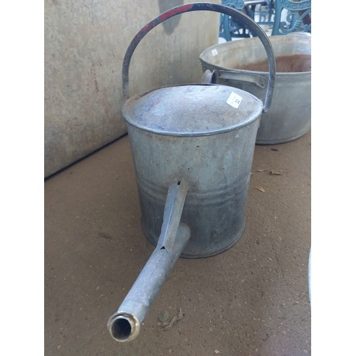 32 - 3-GALLON GLAVANISED WATERING CAN