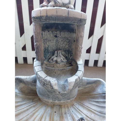 20 - 3 PIECE WATER FEATURE - SIGNED HENRI STUDIOS, 100CM HIGH.