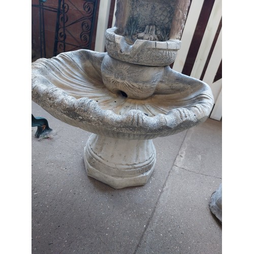 20 - 3 PIECE WATER FEATURE - SIGNED HENRI STUDIOS, 100CM HIGH.