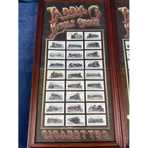 taddy cigarette cards for sale Two framed sets of Taddy & Co cigarette cards being 'A series of 25 cards