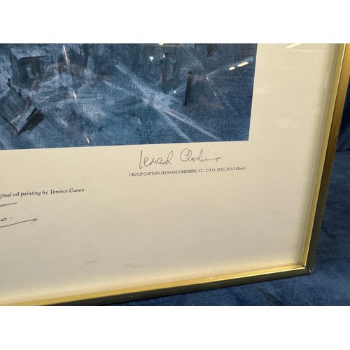 31 - A framed coloured print depicting 'Mosquito' mark VI, number 54 of a limited edition of 850, signed ... 