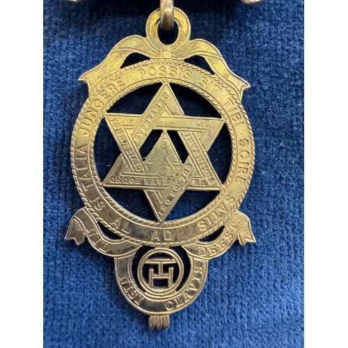 159 - A hallmarked masonic medal, possibly London 1939 in original Charles Usher box.