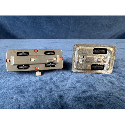 248 - A collection of 8 tin plate toy vehicles, including; A Kanto toys fire engine, 2 helicopters, police... 