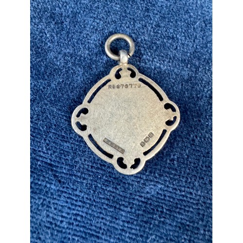 166 - A vintage white metal medallion St George's FC 1904-1905, a hallmarked silver fob medallion 'Marswor... 