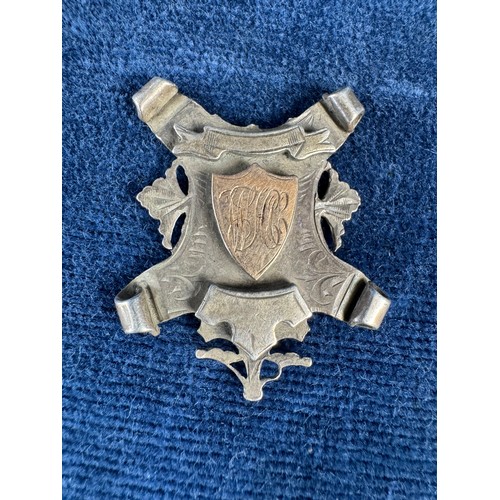 166 - A vintage white metal medallion St George's FC 1904-1905, a hallmarked silver fob medallion 'Marswor... 